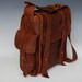 Leather Messenger Bag - Kodiak distressed oil tanned cowhide - Light brown