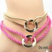 Cuff Leather Fashion Style Buckle Bracelet Pink Leather Personalized Bracelet 2240S