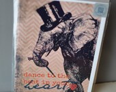 A7 Greeting Card Elephant Dance to the Beat in Your Heart