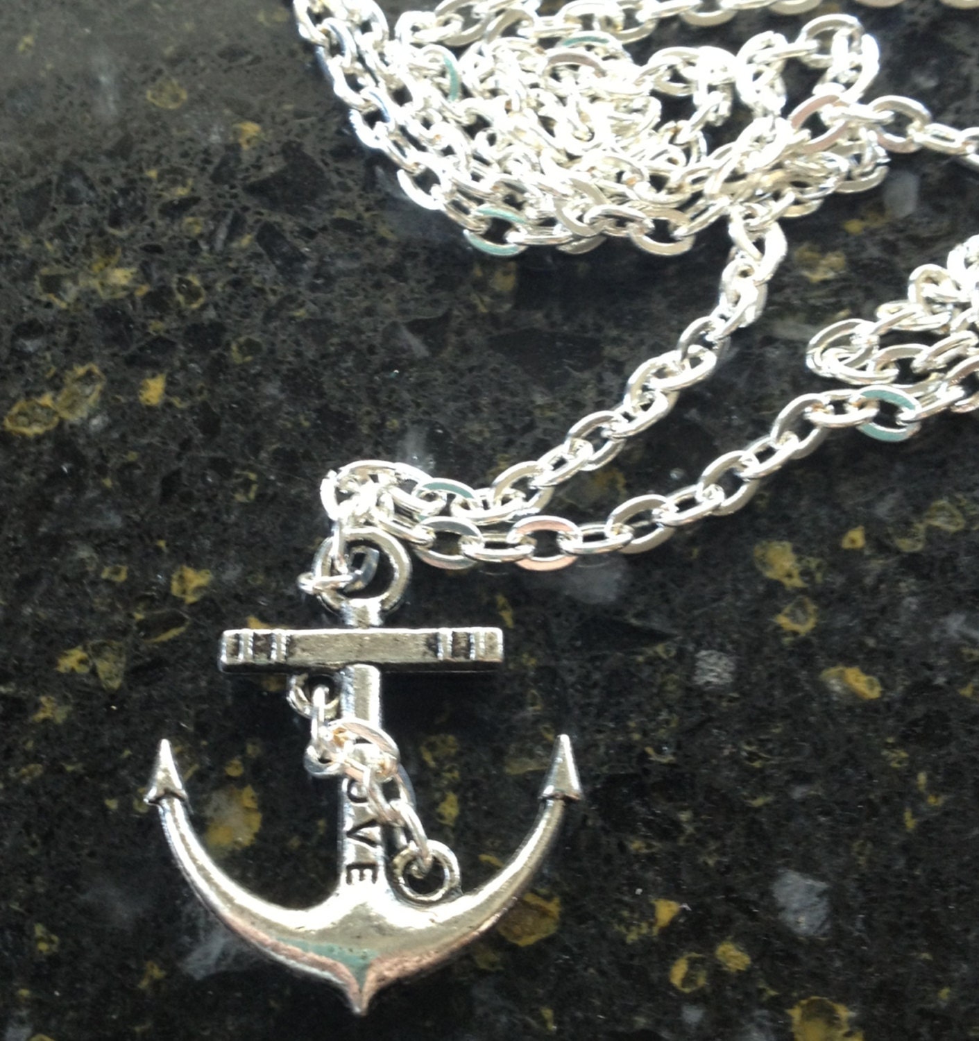 Pearl and Anchor Necklace