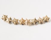 Soviet army stars, gold stars from army uniform, military star pins 8 pieces