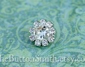 Rhinestone Buttons "Cleopatra"(11mm) RS-001 in Clear - 5 piece set S