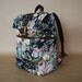 The Backpack in Dark Floral Tapestry Fabric