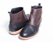 1920's Alcapone inspired boots Spats Black and Brown FREE WORLDWIDE SHIPPING