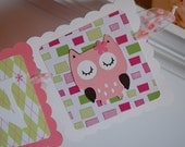 Name Banner, Owl Banner, Owl Party Supplies, Owl Birthday, Owl Decorations, Owl Nursery, Pink Green