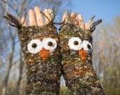 OWL FINGERLESS GLOVES (Beech Forest) - Free Shipping Worldwide