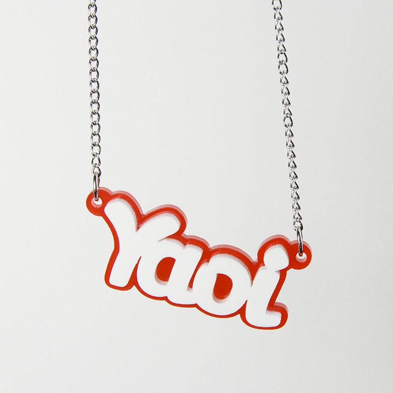 Acrylic jewelry Yaoi anime inspired shonen-ai necklace