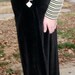 Vintage Black Cotton Velveteen Ladies Slacks "Elephant Bell Bottoms" NWT Vintage size 16 Only 10 USD