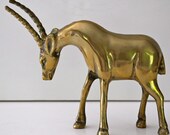 Vintage Brass Antelope