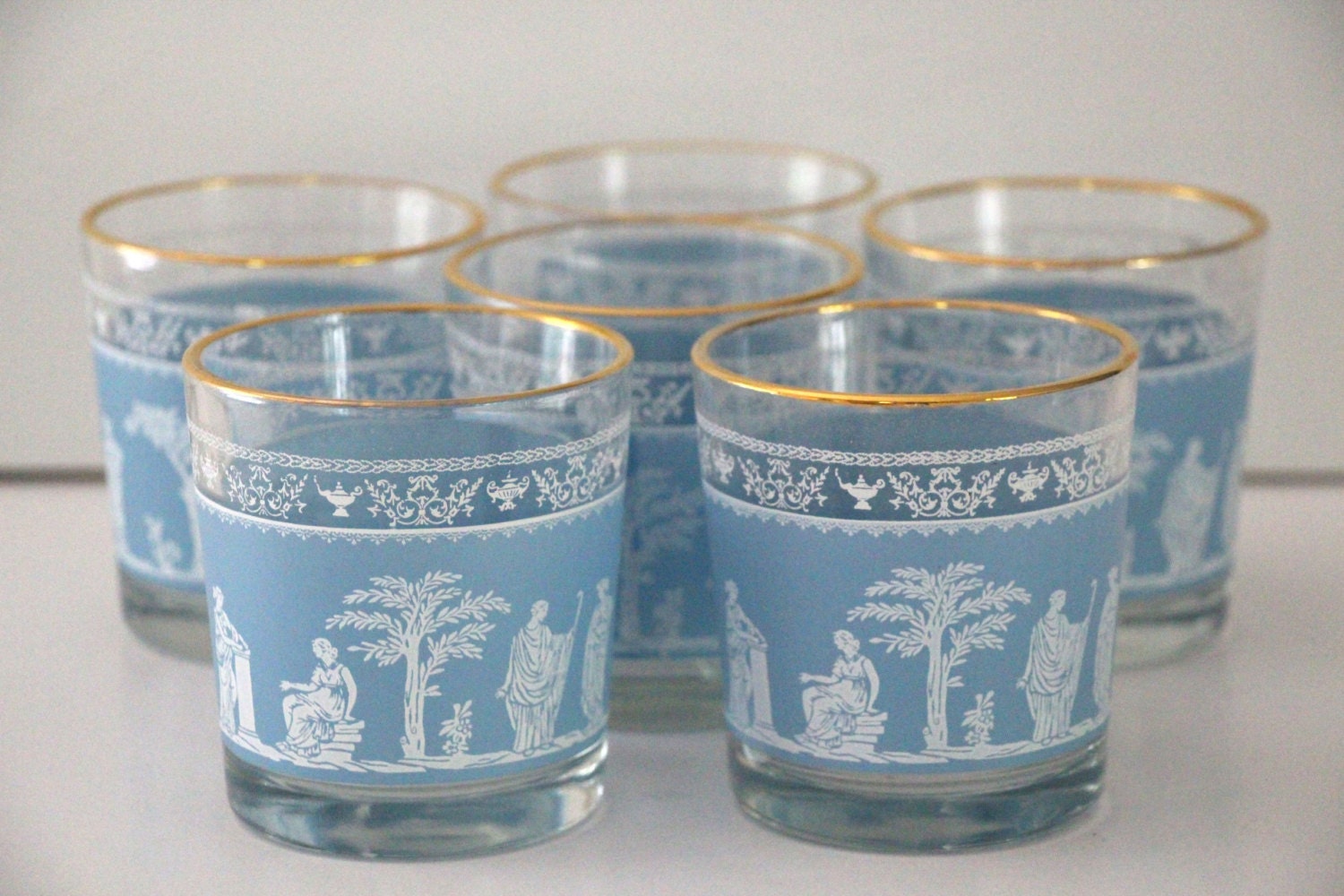 Set of 6 Grecian Old Fashioned Glasses