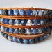 Blue Sodalite Leather Wrap Bracelet