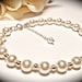 Pearl Bracelet - ivory/cream - Gold filled extender - Rich looking - Classy - Feminine - Bridal jewelry -