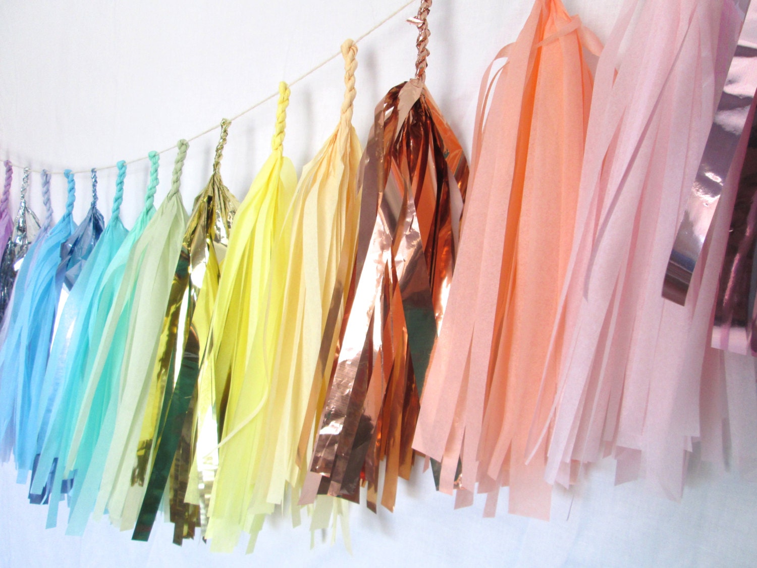 Pastel Rainbow Tassel Garland