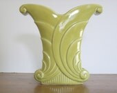 Abingdon Pottery Vase, Art Deco, Chartreuse, Vintage Deco Pottery