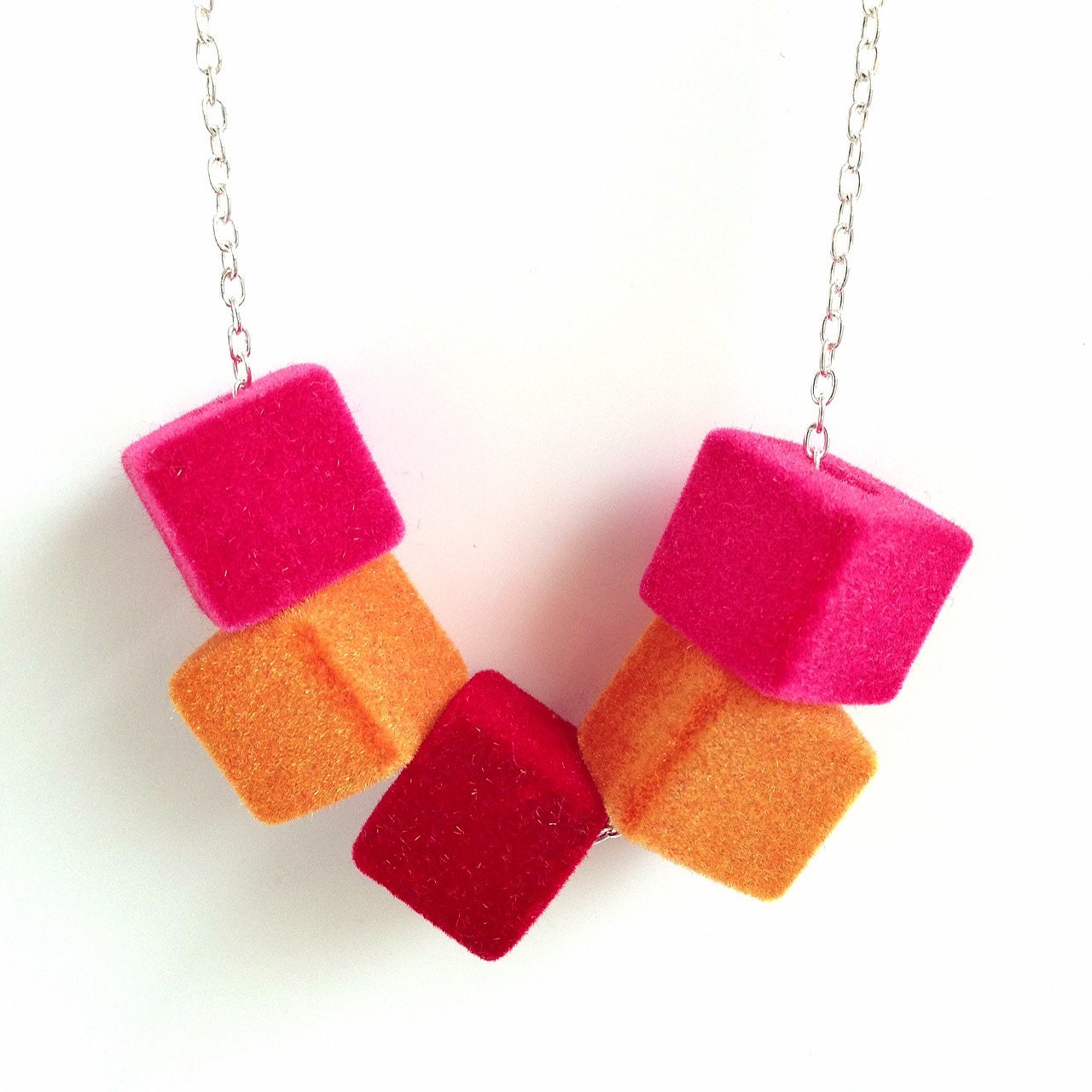 Cube Necklace - Sunset - decorateyoucraft