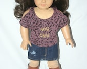 Wild Child outfit for your 18 inch american girl or similar doll skirt, t-shirt, leggings