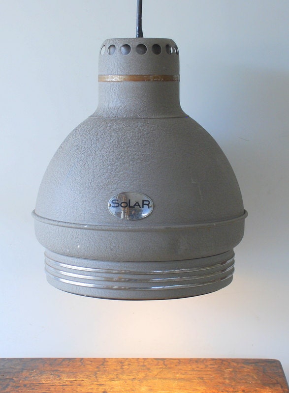 Vintage Burke & James Solar Enlarger Industrial Swag Light