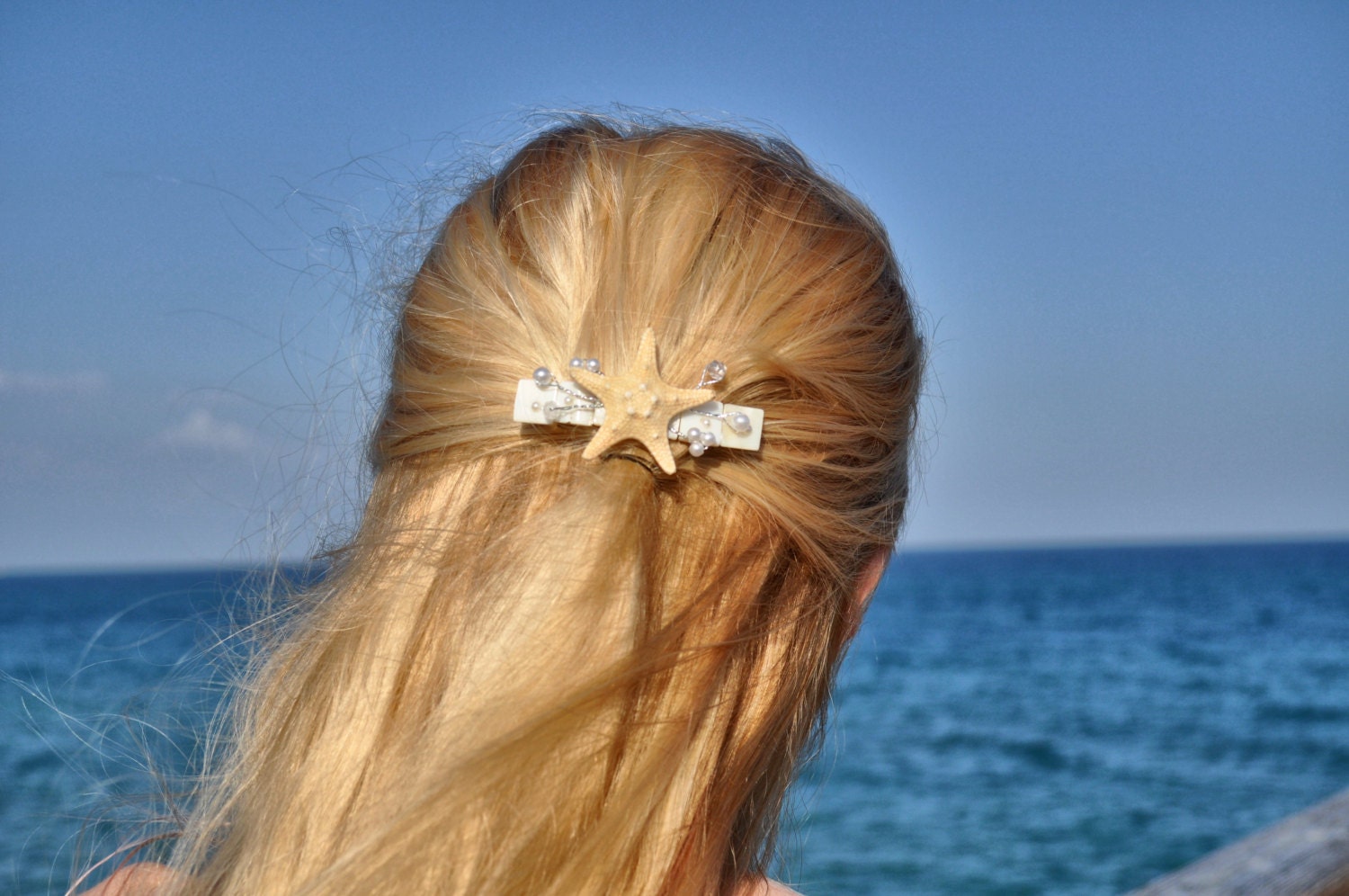 Real Starfish Hair Barrette