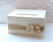 Wedding Card Money Box Gift Card Holder- (Choose your own box & flower colors)