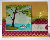 Handmade Watercolor Thank You Card