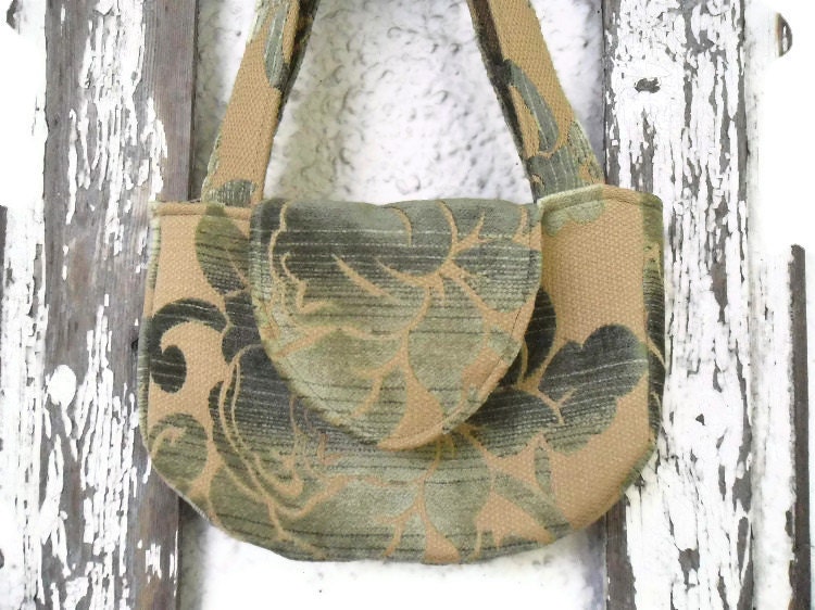 Boho Bag Purse Olive Ombre Chenille