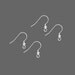 50 High Quality New White Gold GP French Coil Earring Hook EarWires - Necklace Earring Jewelry Design Making DIY Craft ScrapBook