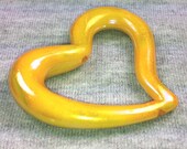 10 Piece lot Acrylic AB Style Heart Beads (Yellow) Jewelry Making Supplies Crafts - KarPenaEnterprises