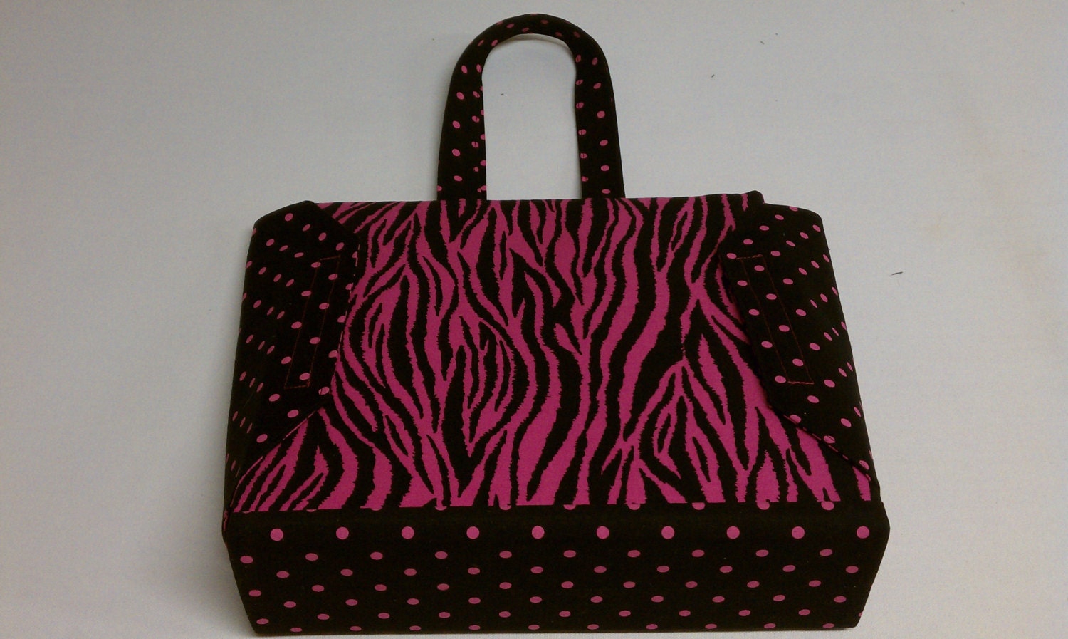 Hot Pink and Black Zebra and Polka Dots - 3 Ring Fabric Binder Cover (For Coupons or General Use)
