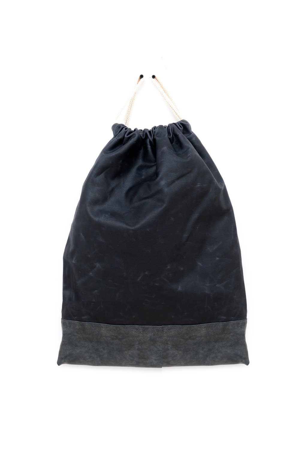 Drawstring backpack bag - black