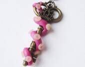 TENTACLE KEY - PINK - key pendant with 50cm long velvet cord