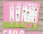 Instant Download Princess Bingo Printable Party Game - Printable PDF