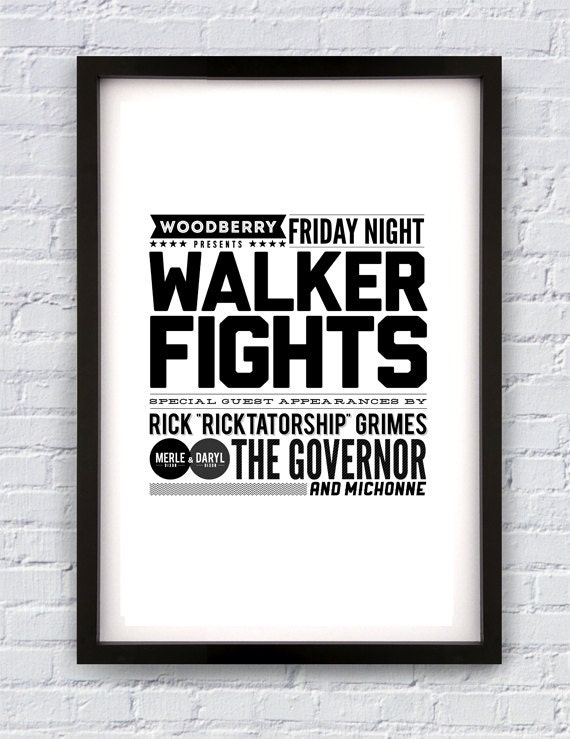 The Walking Dead Fight Print 11X17"