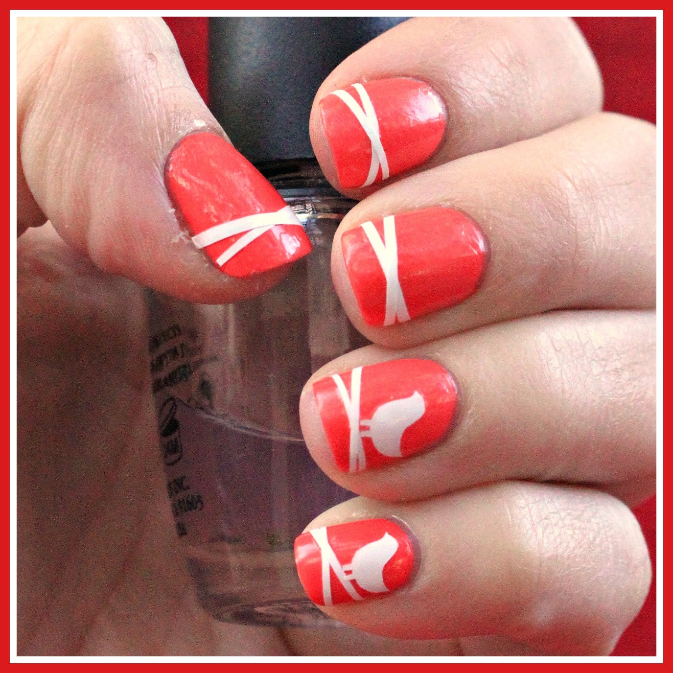 NAILED IT DECALS: 1 Sheet of Birds on a Wire Accent Nail Decals (You Pick the Color)