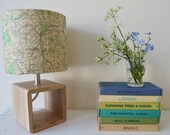 Beautiful Vintage Map Lamp featuring North London, made from an Original Bacons Gem Map.