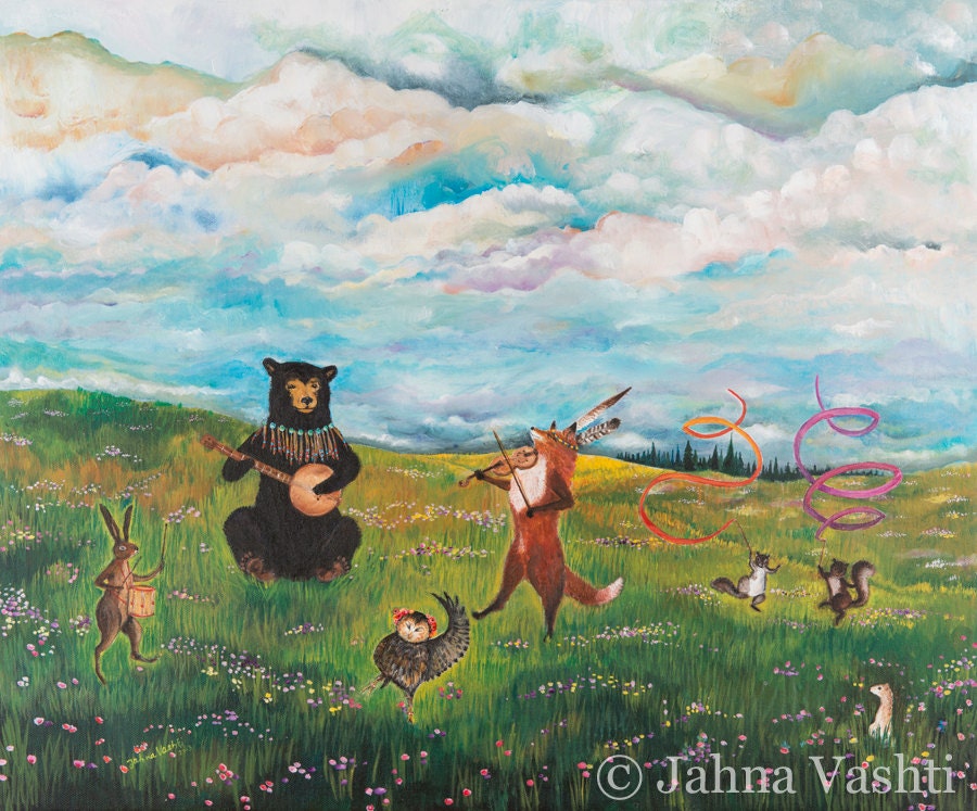 Spring Jubilee, Spring art, woodland, Forest Festivities, forest friends, nursery art