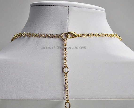 Pink Bubble Necklace, Light Pink Necklace, Gold Tone, Statement Necklace (FN0508-F-Pink)