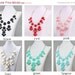 Bubble Necklace, Silver Tone Necklace, Bib Necklace, Statement Necklace, Wedding Necklace (FN0508-S)
