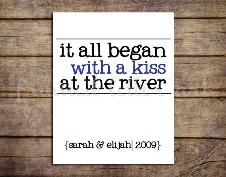 It All Began... The Story of How You Met, Custom Wedding Gift, Couple Gift, Personalized Wedding Gift 11 x 14 Print