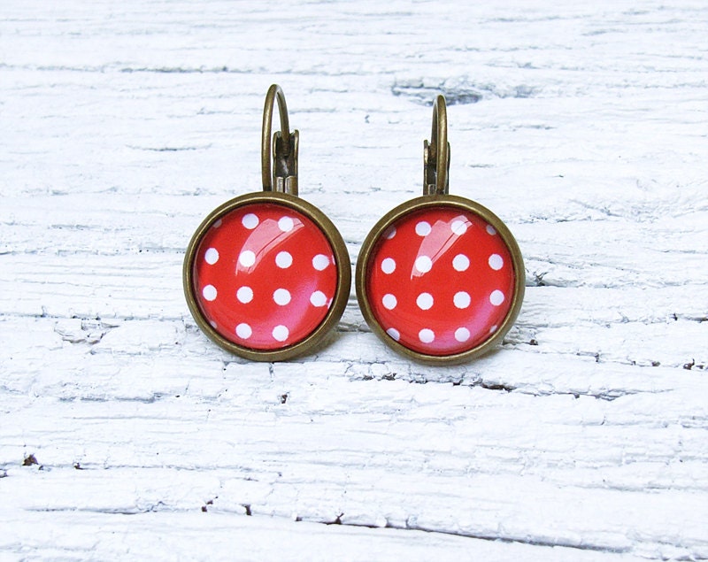 Red Polka Dots Earrings