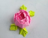 Tiny Pastel Pink Paper Rose Flower, Wedding Decor, Mother's Day Gift, Party Favor
