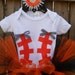 Baseball baby onesie and tutu outfit With matching bow in sizes 0-3mo, 3-6mo, 6-12mo, & 24mo