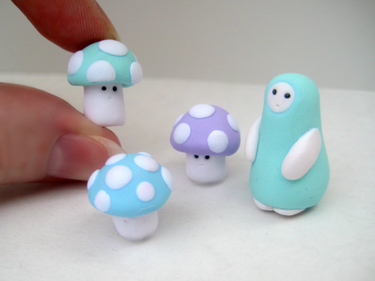 Fairytale Toadstool: enchanted miniature mushroom handmade from clay