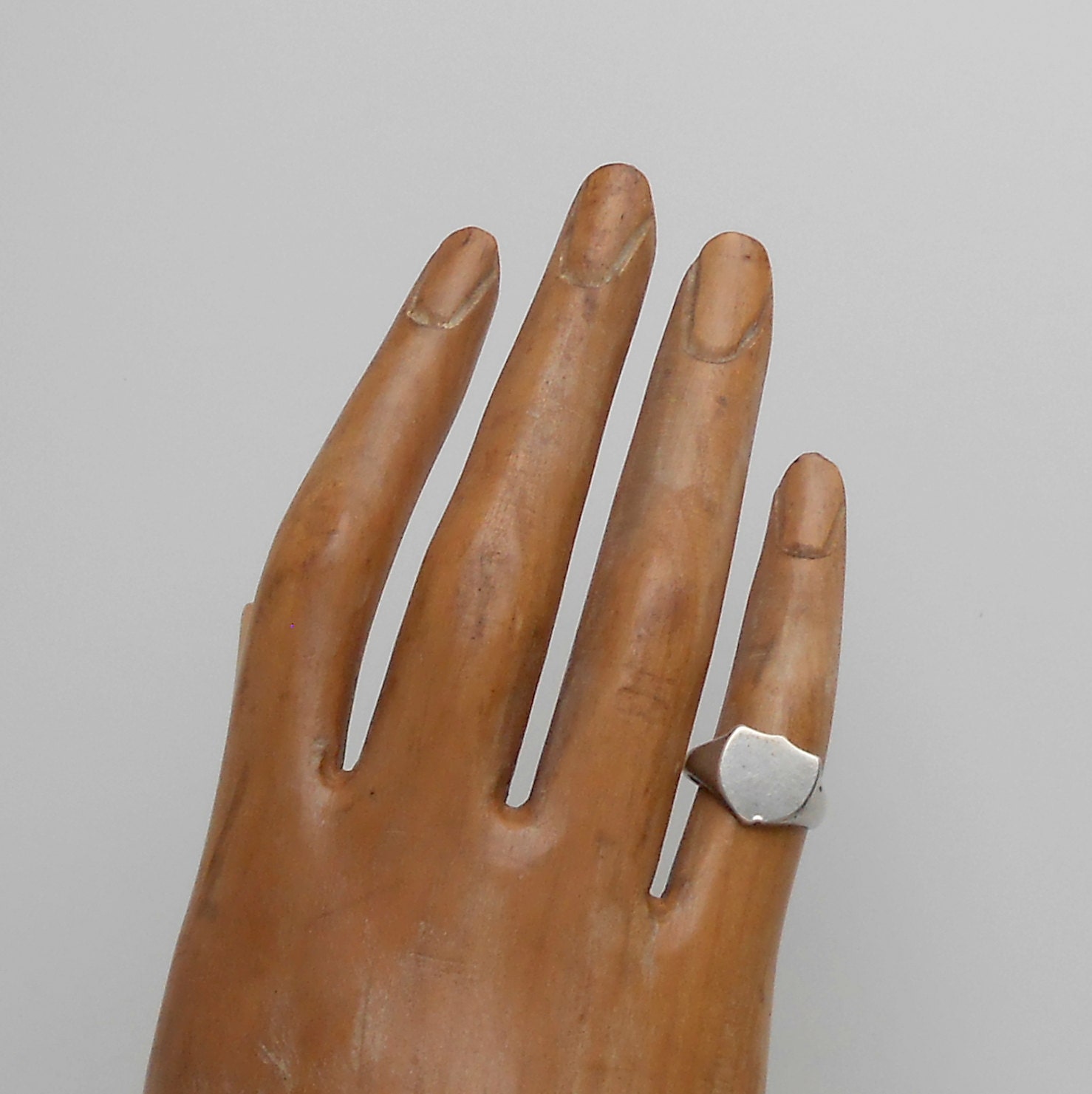 Sterling Shield Signet Ring. Trifari Gainsborough 1932.