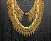 Antique Egyptian Revival Necklace. Rare Chain Maille & Mesh.  Art Deco. Cleopatra.