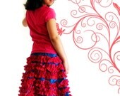 Chiffon girls skirt ' FUCHSIA BUBBLE' 2T 3T 4T girls 5 6 -Ready to ship- ruffled kids skirt