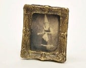Young Victorian Witch Framed Photo 1-inch scale Dollhouse Miniature