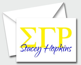 Sigma Gamma Rho Greek Letters Notecards