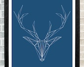 Deer head triangles print 11 X 16