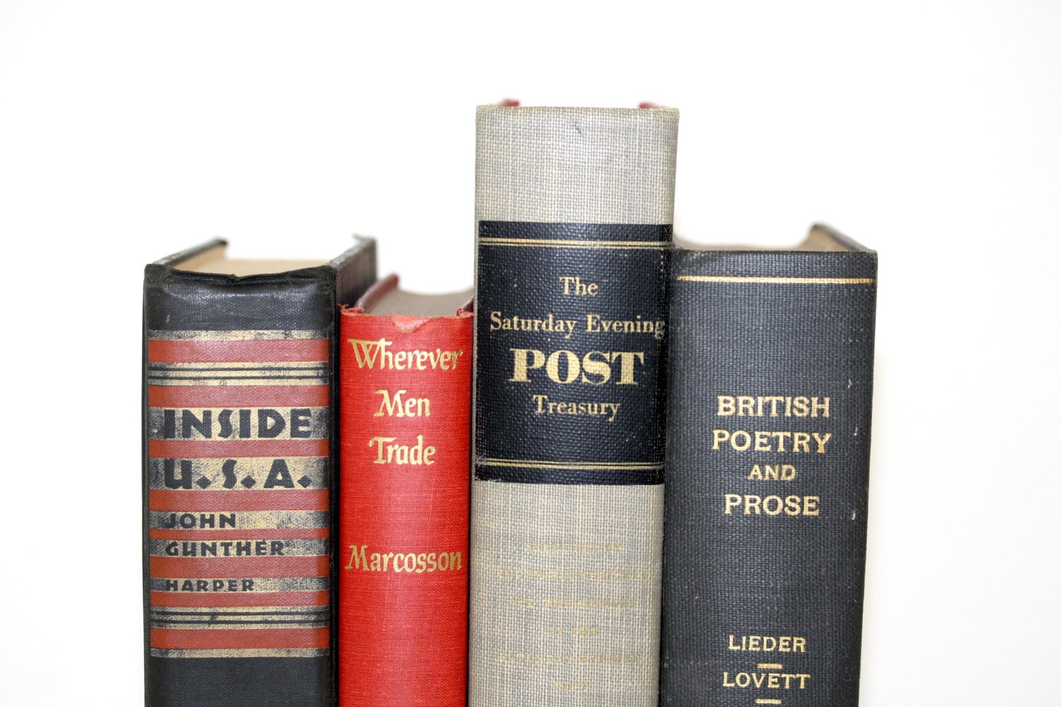 Vintage Book Collection Book Decor Home Decor Wedding Decor Office Decor