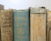 Shabby Chic Vintage Book Collection Home Wedding Decor Pastel
